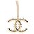 Collana con pendente Chanel Gold CC placcato oro con strass cabochon D'oro - vista 3