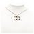 Collana con pendente Chanel Gold CC placcato oro con strass cabochon D'oro - vista 6