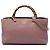 Borsa Gucci Pink Medium Calfskin Bamboo Shopper in pelle di vitello Rosa
