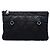 Clutch Prada in Tessuto con bordatura Saffiano nero