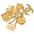 Spilla Chanel Icon Charm CC Placcata Oro D'oro