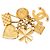 Spilla Chanel Icon Charm CC Placcata Oro D'oro - vista 2