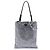 Prada Black Satin Crystal Embellished Chain Flat Tote Schwarz