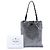 Prada Black Satin Crystal Embellished Chain Flat Tote Schwarz - Ansicht 7