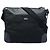 Borsa a tracolla in tela Gucci nera con bordatura Guccissima Nero
