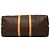 Louis Vuitton Marrone Monogram Keepall Bandouliere 55 - vista 3