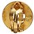 Timeless Orecchini tondi vintage Chanel Coco Mark D'oro - vista 4