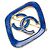 Spilla Vintage Chanel Coco Mark in Diamanti Blu D'oro