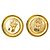 Orecchini Chanel Vintage Round Clip D'oro - vista 3