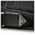 Borsa a tracolla con placca logo Triangle Prada Nero  - vista 6