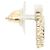 Orecchini Chanel Gold Round Coco Mark Ribbon Nero D'oro - vista 4