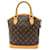 Borsa Louis Vuitton Lockit PM Marrone  - vista 3