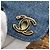 Borsa a tracolla in paglia e denim da donna Chanel Marrone Blu - vista 14