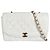 Borsa a tracolla con catena Chanel Diana 25 Bianco