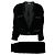 Versace Pantaloni dritti in lana neri Chanel Y2K con bottone logo Nero