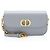 Piccola borsa a tracolla 30 Montaigne Avenue in pelle di vitello Dior Grigio