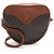 Borsa Crossbody in Tela Monogramma e Pelle di Vitello Saint Laurent Marrone