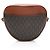 Borsa Crossbody in Tela Monogramma e Pelle di Vitello Saint Laurent Marrone - vista 3