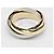 Anello Cartier Trinity in oro rosa bianco e giallo 18K - vista 3
