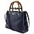 Borsa shopper Gucci Bamboo Shopper Small Blu navy - vista 2