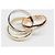 Anello Cartier Trinity in oro rosa bianco e giallo - vista 5