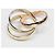 Anello Cartier Trinity in oro rosa bianco e giallo - vista 6