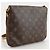 Borsa a Spalla Louis Vuitton Musette Tango Marrone Monogramma - vista 3