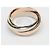 Anello Cartier Trinity in oro rosa bianco e giallo 18K - vista 3