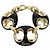 Pulsera Marina Chain Gucci Negro Dorado