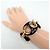 Pulsera Marina Chain Gucci Negro Dorado - vista 3