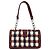 Borsa a tracolla Chanel in tweed rosso e pelle - vista 2