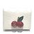 Mini billetera bi-fold Gucci con estampado de cerezas Blanco