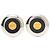 Orecchini a clip rotondi Coco Mark Vintage Chanel Nero Argento D'oro