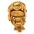 Orecchini a clip vintage Chanel Coco Mark D'oro - vista 3