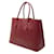 Prada Triangle Logo Plate Saffiano Double Medium Tote Bag Rot Bordeaux - Ansicht 2