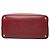 Prada Triangle Logo Plate Saffiano Double Medium Tote Bag Rot Bordeaux - Ansicht 3