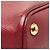 Prada Triangle Logo Plate Saffiano Double Medium Tote Bag Rot Bordeaux - Ansicht 5