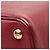 Prada Triangle Logo Plate Saffiano Double Medium Tote Bag Rot Bordeaux - Ansicht 6
