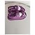 Sandali Chanel in pelle viola con logo CC Porpora - vista 2
