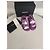 Sandali Chanel in pelle viola con logo CC Porpora - vista 4