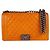 Borsa a tracolla Chanel Boy in pelle arancione