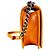 Borsa a tracolla Chanel Boy in pelle arancione - vista 2