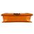 Borsa a tracolla Chanel Boy in pelle arancione - vista 4