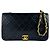 Borsa a tracolla Chanel in agnello nero