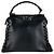 Fendi Mini Peekaboo Lederhandtasche Schwarz