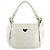 Borsa a mano in pelle goffrata Off-White Prada Bianco sporco