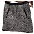Moncler Minifalda lana bouclé Negro Blanco