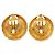 Timeless Orecchini tondi vintage Chanel Coco Mark Marrone D'oro - vista 3