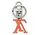 Louis Vuitton Orange and Silver Keyring Silvery - view 2
