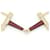 Hermès Hermes Scarf Ring Double D Sellier Red Golden  - view 2